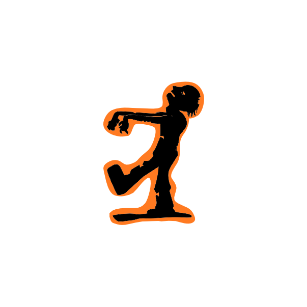 استیکر رنگی طرح هالووین مرده متحرک