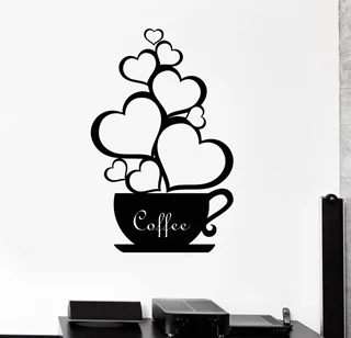 استیکر چوبی طرح COFFEE