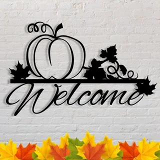 استیکر چوبی هالووین welcome همراه کدو