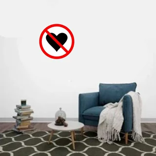 استیکر چوبی علائم ممنوعه عشق ممنوع