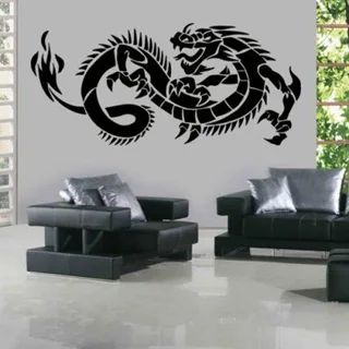 استیکر چوبی اژدها