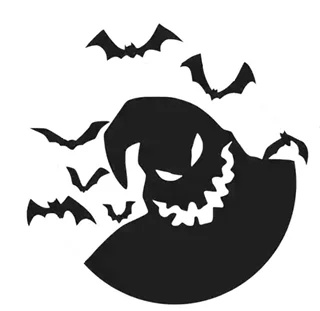 استیکر چوبی هالووین مومیایی و خفاش