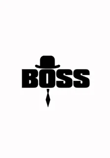 استیکر متن نوشته طرح BOSS