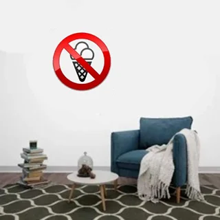استیکر چوبی علائم ممنوعه بستنی خوردن ممنوع