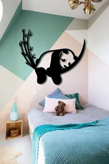 استیکر چوبی اتاق کودک طرح پاندا خواب آلود