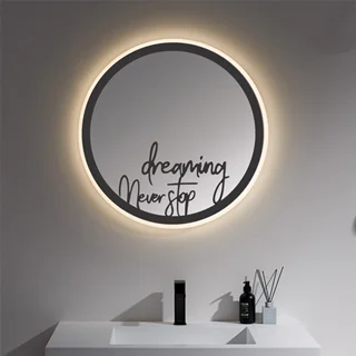 آیینه دیواری چراغدار noting stop dreaming (از رویات دست نکش)