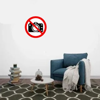 استیکر چوبی علائم ممنوعه عکس برداری ممنوع