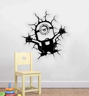 استیکر چوبی اتاق کودک طرح مینیون ها