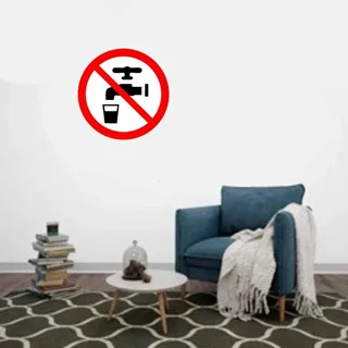 استیکر چوبی علائم ممنوعه آب غیر آشامیدنی