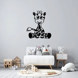استیکر چوبی اتاق کودک طرح زرافه