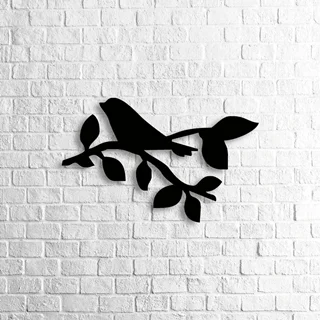 استیکر چوبی پرسناژ مدل پرنده روی درخت