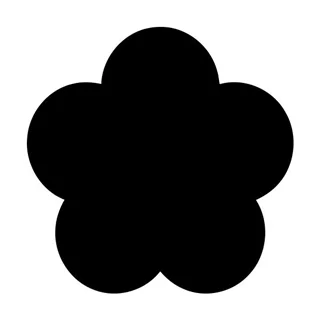 استیکر چوبی طرح گل کد 4154 بسته 5 عددی