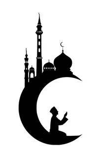 استیکر چوبی دیواری اسلامی رمضان  ES2050